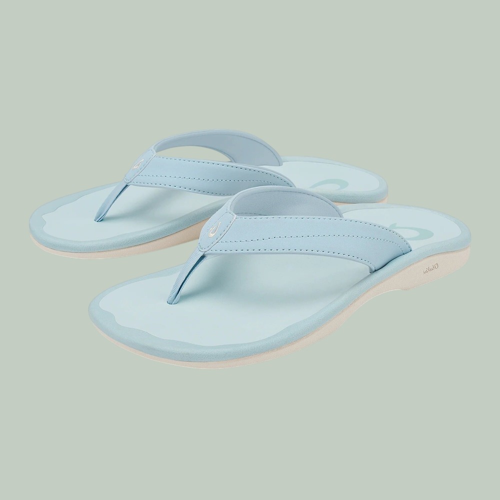 OluKai Ohana Bright Sky Blue Flip Flop Sandals Women's Size 9 NEW